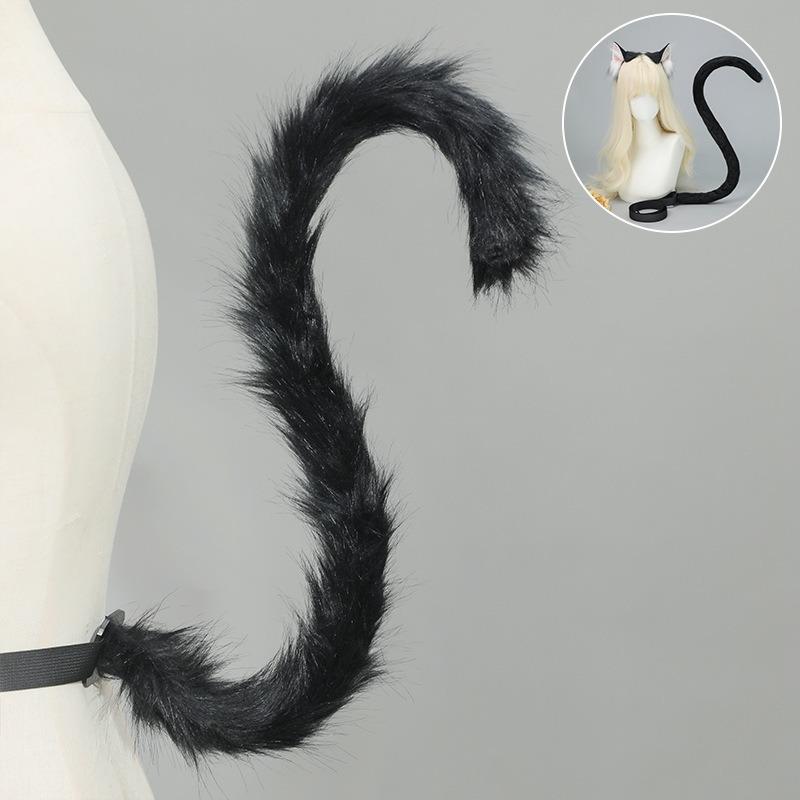 Simulation animal ear cat ear headband handmade plush cos cat ear props Comic-Con headdress cat ear cat tail set
