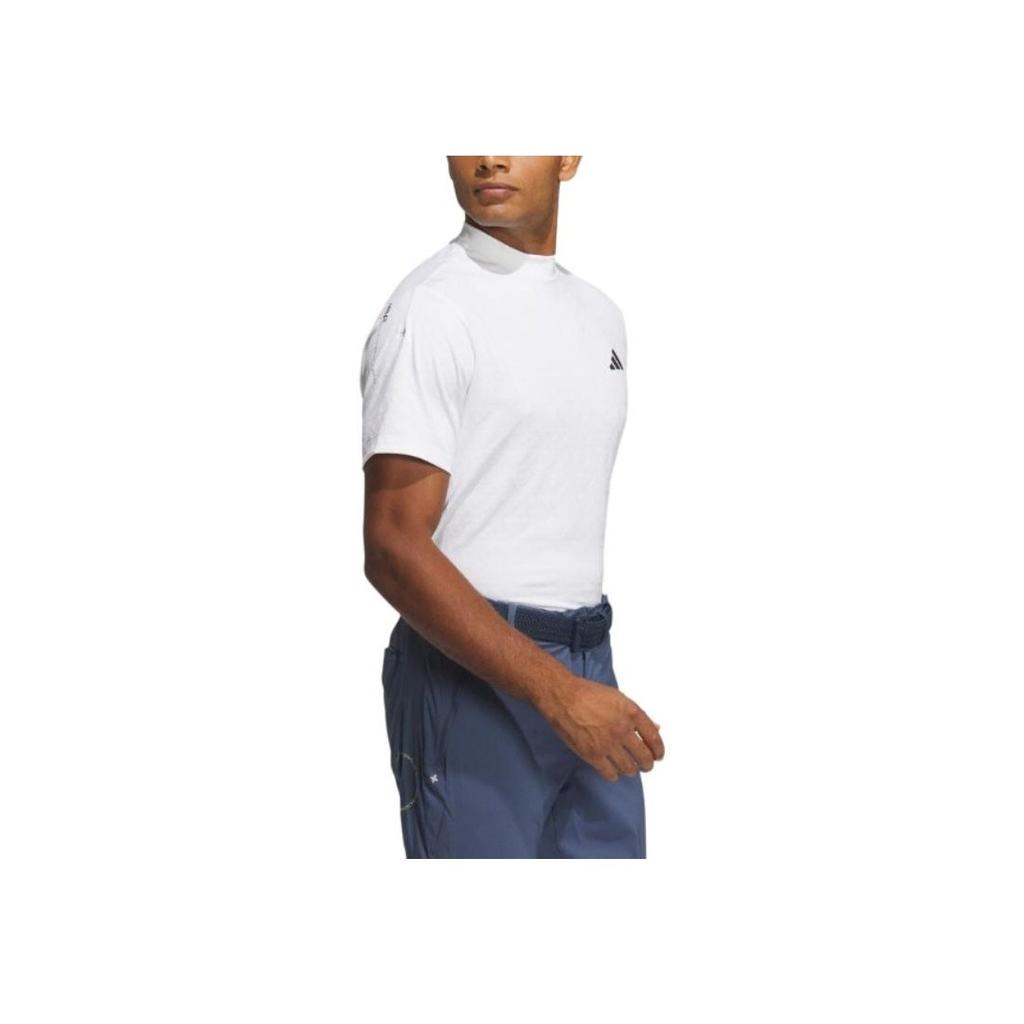 Adidas Logo Print Crew Neck Short Sleeve T-Shirt Men Tops White IN9059