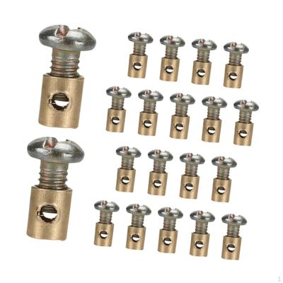 20Pcs Cables Stop Lock Clamps Assembly Metal,Universal,Premium,Practical Clutch Brake Throttle Cable