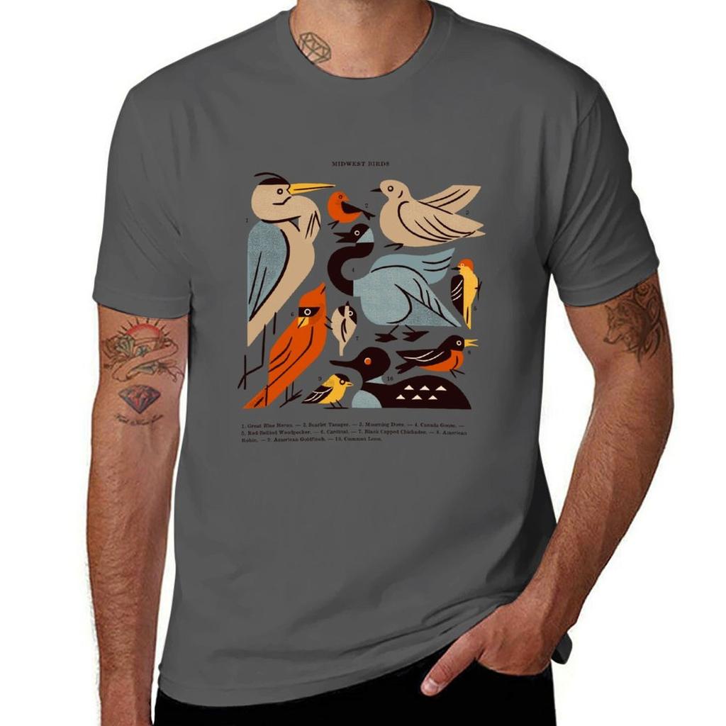 Midwest Birds Guide TShirt Casual Loose Daily Wear TShirt