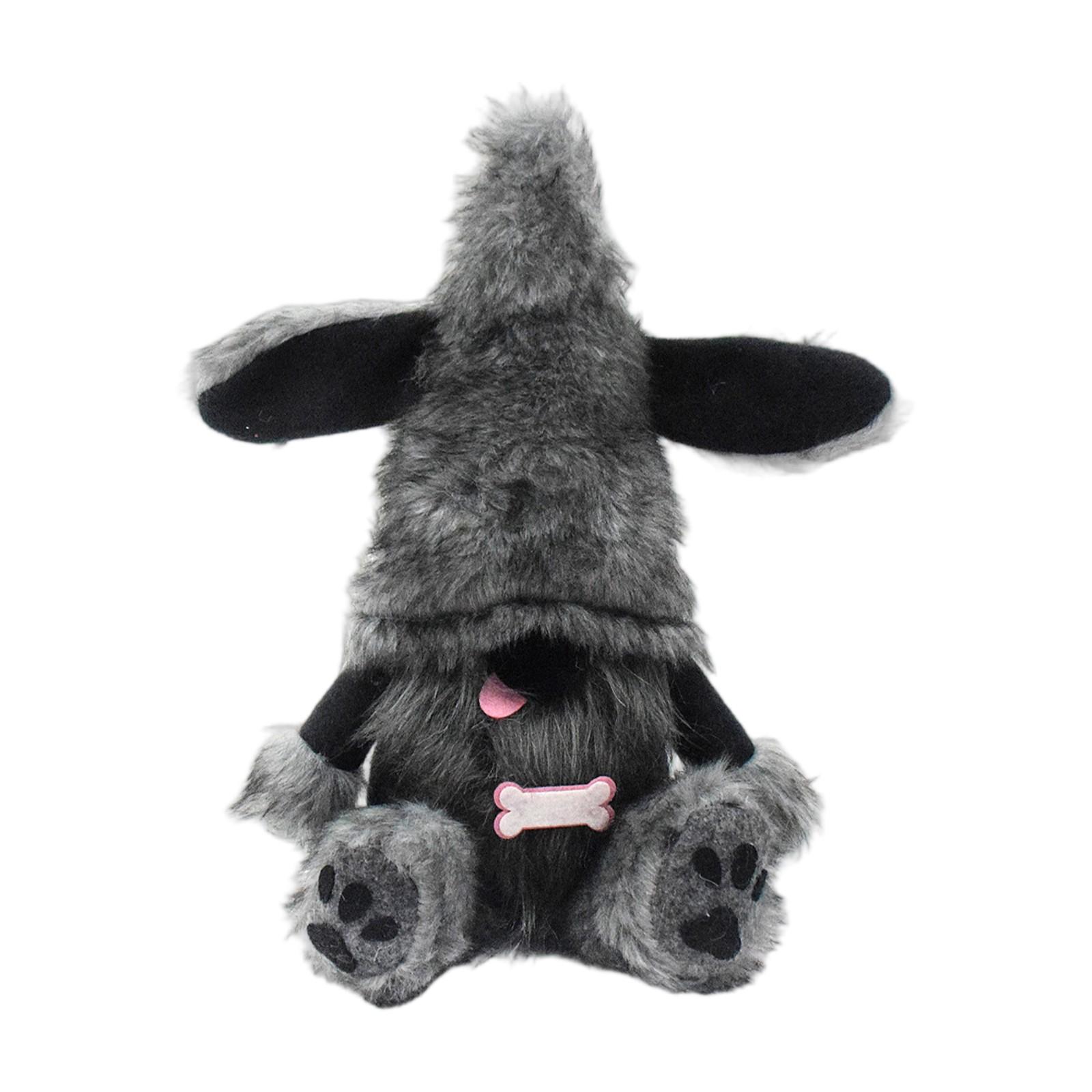 

Милая черная собачка-гоблин, безликая кукла, украшение в виде собаки-гнома с высунутым языком One Size