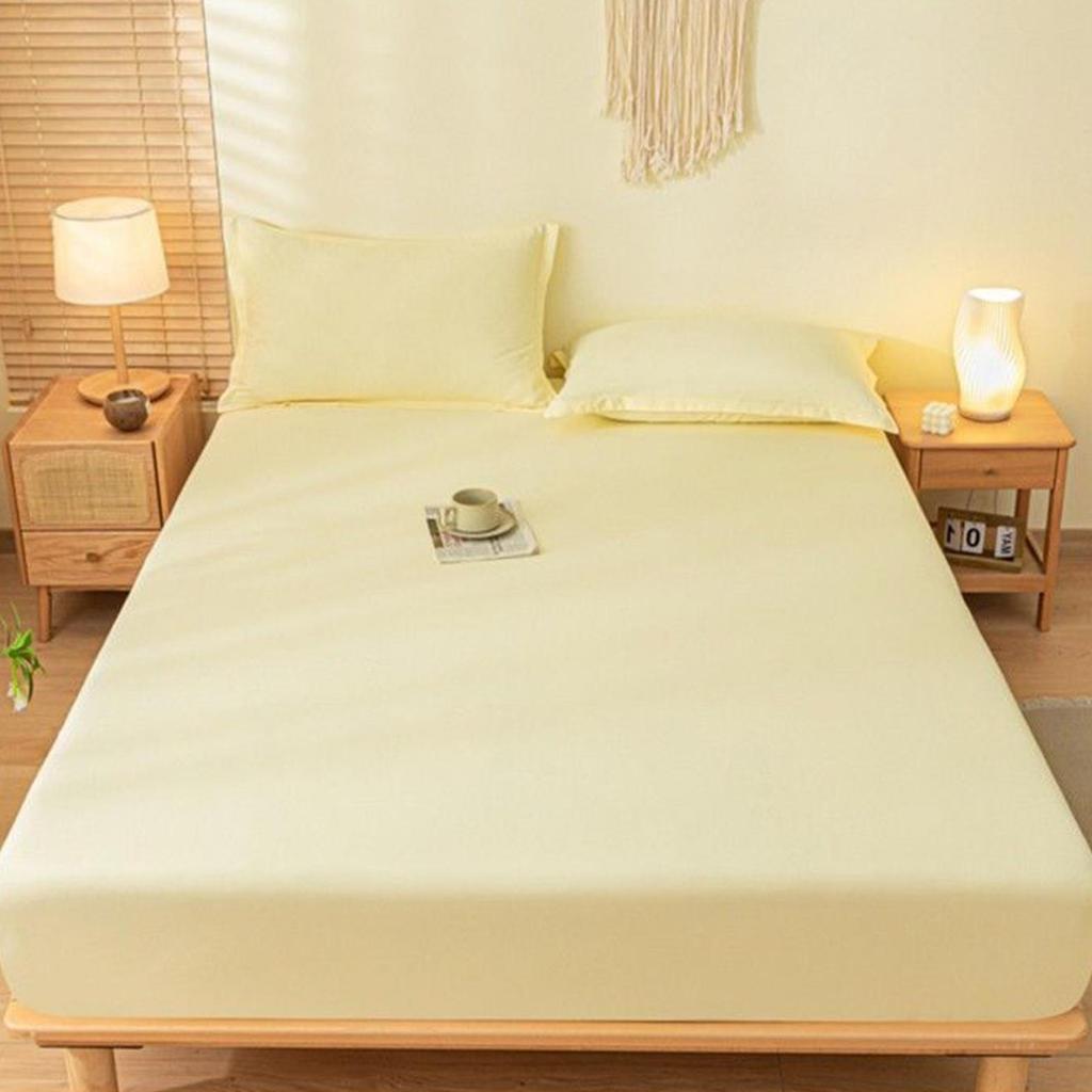 Spannbettlaken Matratze Bettlaken Baumwolle Atmungsaktiv Bettwäsche Zubehör Rundum Gummizug für Bequemen Schlaf Haushalt Schlafzimmer