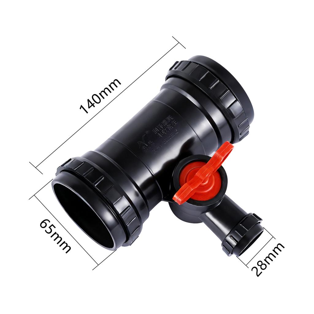 1Pc Drip Irrigation Micro-Sprinkler 50x28/65x28mm Tee/Four-Way Connectors 2-inch to 1-inch Agricultural Irrigation Valve Joint