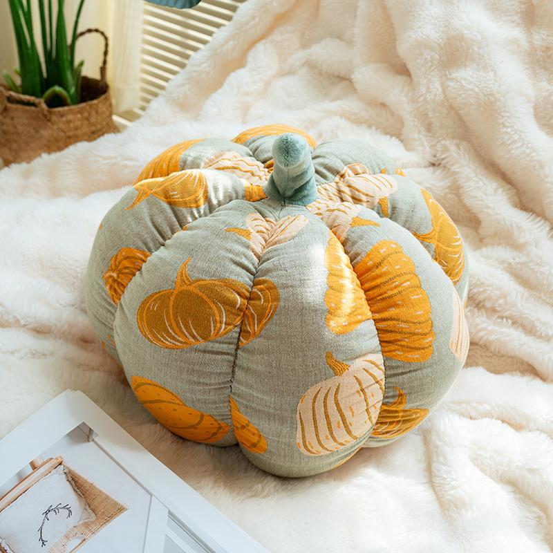 20/30/40cm Simulation Funny Halloween Pumpkin Plush Toys Lovely Soft Plant Stuffed Doll Holidays Props Decor Throw Pillow