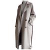 Womens Oversize Lapel Cashmere Wool Blend Belt Trench Coat Outwear Jacket