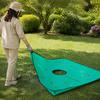 Foldable Garden Ground Cover Landscape Pruning Tarp with Hole, Metal Buckles, Waterproof Waste Tarp, Easy Cleanup Lawn Sheet Tree Bush Trimming