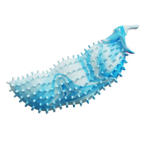 Dog Teeth Cleaning Toy Bean Pods Shape Dog Chew Toy Interactive Training Toy for Aggressive Chewers Puppy Teething синий