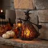 Halloweenová čarodějnická světelná lampa Dekorace, Gotická držící lucernu Světlo, Dekorativní strašidelná noc pro sváteční párty Stolní dekorace do místnosti