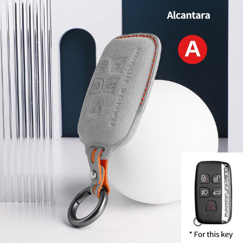 Suede F For Land Rover Range Rover Sport Evoque Discovery 4 For Jaguar Freelander XFL XE XJ Smart Remote car key shell 5 Button