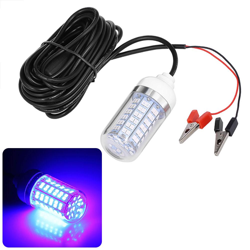 Utomhus LED-fiskeljus undervattensfiskelodslampa Ac/dc12v/24v Vattentät fisklureljus med 5 m nätsladd