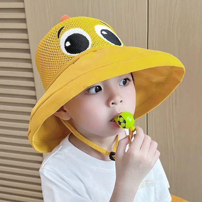 Kinder Sommer UV-Schutz Breiter Rand Eimerhut Jungen Mädchen Sonnenschutz Kappe