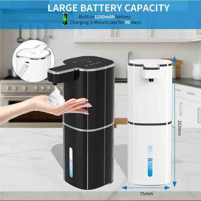 420ML Automatischer Seifenspender Berührungsloser Typ C USB Wiederaufladbarer Elektrischer Seifenspender Wasserdichter Schaum-/Flüssigkeitsspender