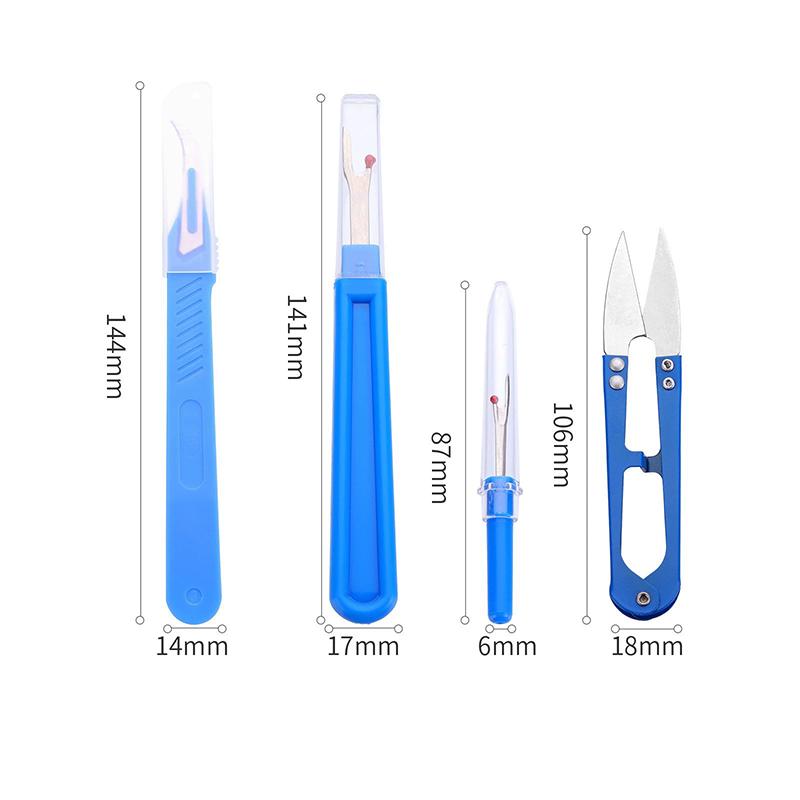 Sewing Seam Ripper Kit Blue Sewing Stitch Thread Unpicker Cutter Remover for Sewing Crafting Needlework Embroidery Tool