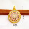 Elegant Rotatable Rhinestone Rose Compass Pendant Necklace in Sand Gold