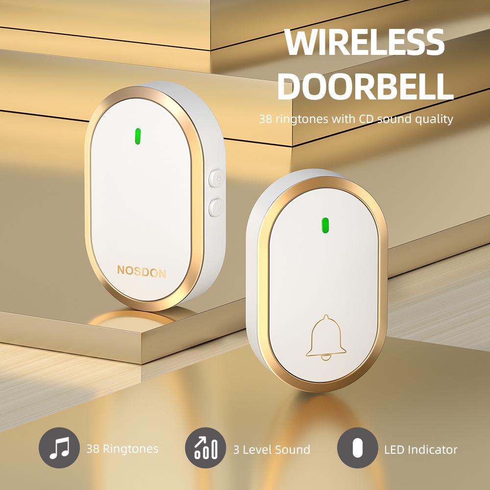 Wireless Doorbell for Long-distance Use At Home, Plug-and-play Doorbell, Elderly Call Device, Multi-purpose Doorbell