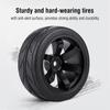 4 Stück Set Reifen Gummi Reifen Renn Offroad Fahrzeug Felge für RC 1:10 Autoteil (6 Löcher)