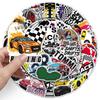50 Racing Competition Graffiti Stickers Personality Cool Trendy Creative Decorative Water Cup Skateboard Car Stickers