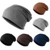 Men Women Fashion Knitted Hats Solid Color Soft Cotton Hip-hop Slouch Beanies