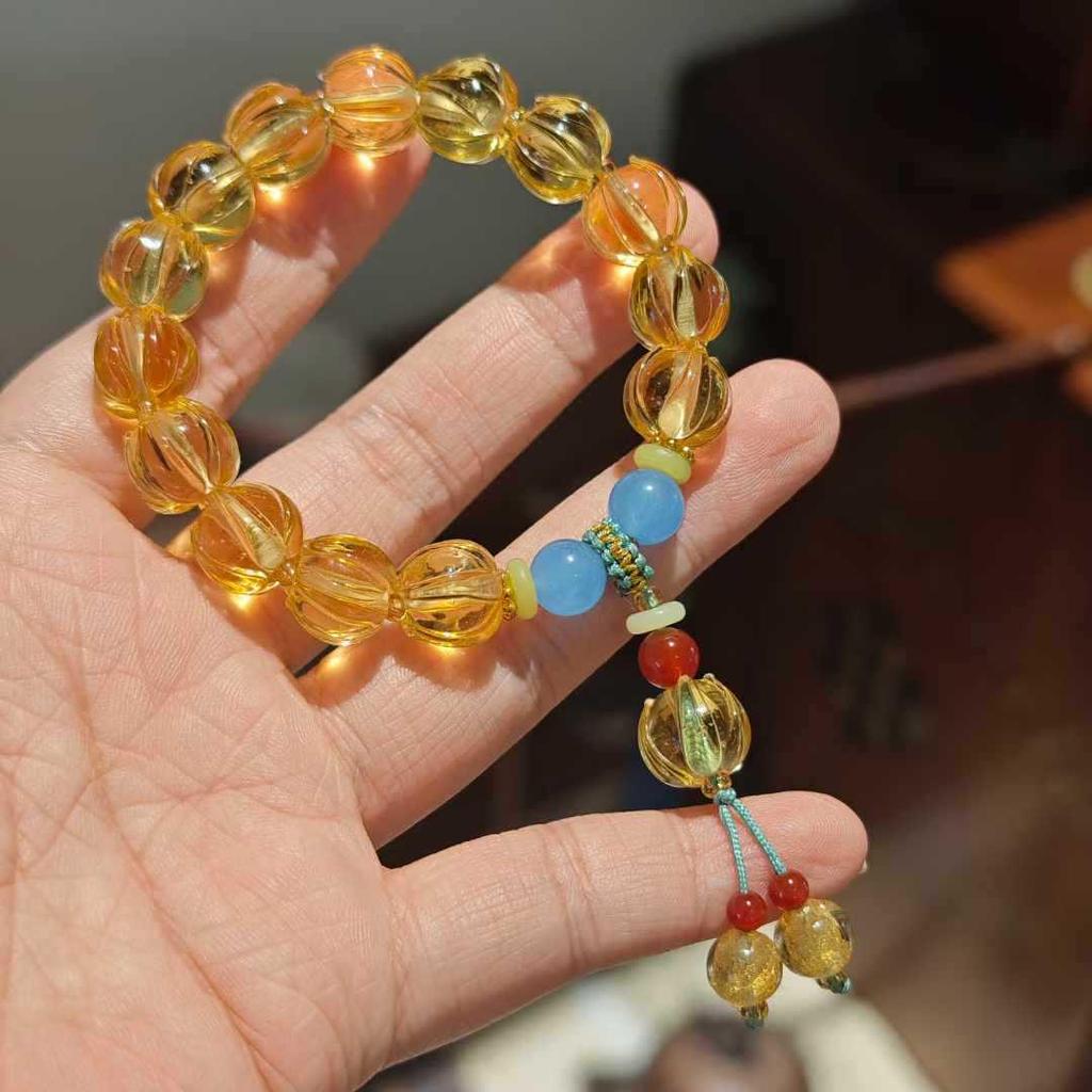 Temple-Style Fluorite Lion Bracelet - Ethnic Design for Women