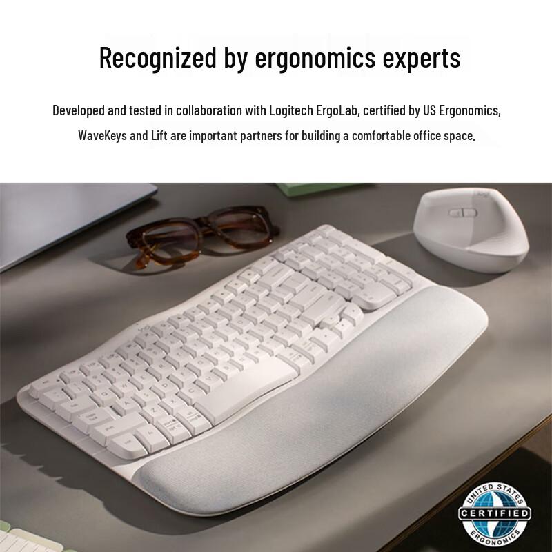 Logitech Wave Combo Ergonomic Wireless Keyboard and Mouse Set