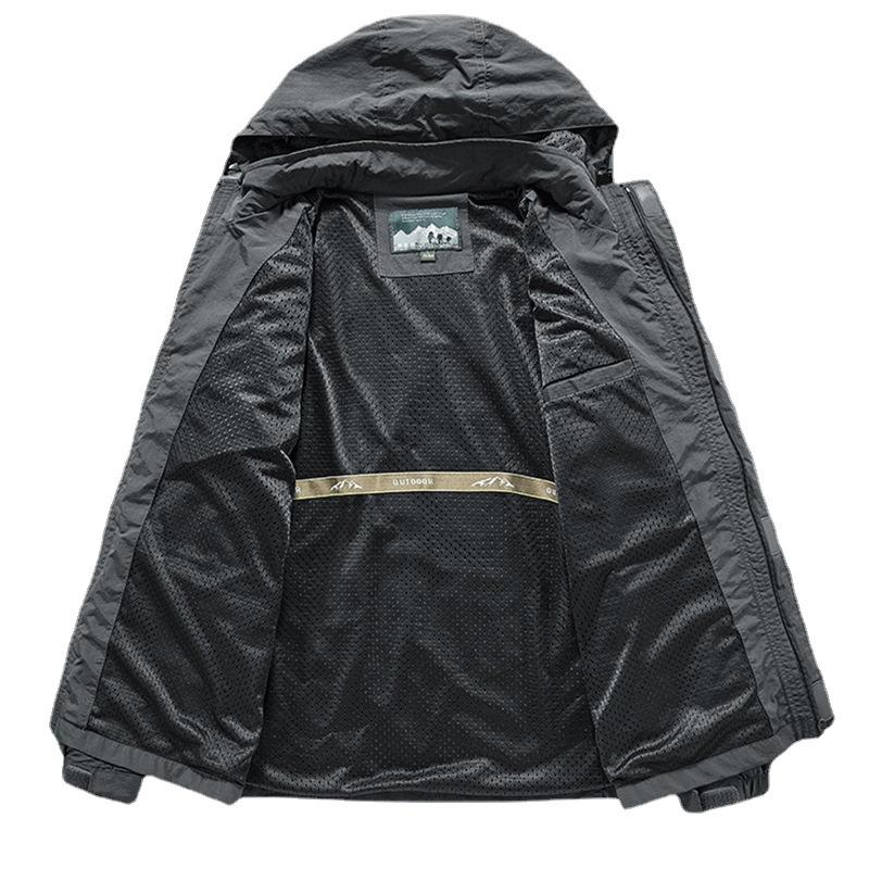 Kurtka męska na wiosnę i jesień, luźna, duża, męska, z kołnierzykiem typu stójka, jednokolorowa, codzienna kurtka