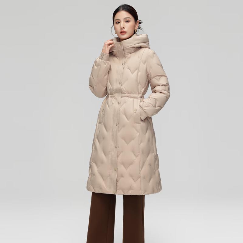 SNOWFLYING 2024 Women s Long Hooded Down Jacket M