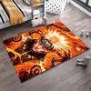 "Anime-Inspired Fiery Character Design Carpet for Living Room Decor" Suitable for Use As an Anti-slip for Living Room Bedroom Sofas
