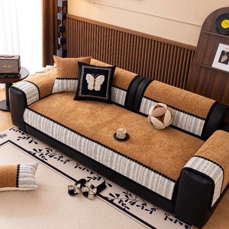 1Pcs Four Season Universal Chenille Sofa Cushion Anti-Slip Anti Cat Scratch Seat Cover Wear-resistant Furniture Protector