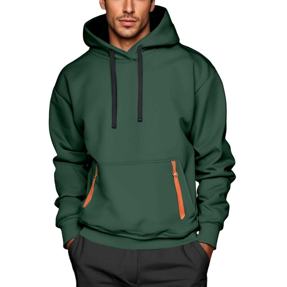 New Arrival Loose Large Size Zipper Sweater Autumn and Winter Fleece Jacket Men's Y2K Hooded Leisure