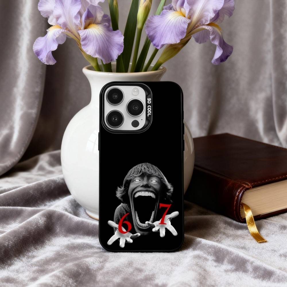 

ART 67 S-SIX-X S-SEVEN-N Phone Case For iPhone17,16,15,14,13,12,11 Plus,Pro Max Black Candy silver phone case iPhone12PROMAX
