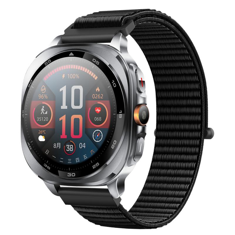 TS400 Men Smart Watch AMOLED Bluetooth Calling GPS Positioning Flashlight Compass Altitude Barometric Pressure Health Monitor