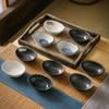 Japanese-style Oval Ceramic Sauce Dish Home Restaurant Seasoning Dish Soy Snack Hot Pot Dip Sushi Fruit Snack Seasoning Bowl New