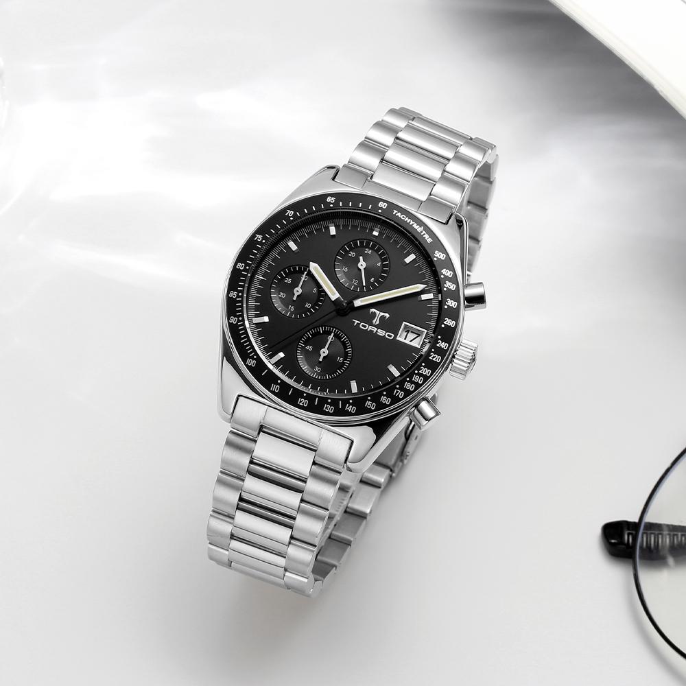 Toleuso T506M-Sbs Aspect Chronograph Metal Watch