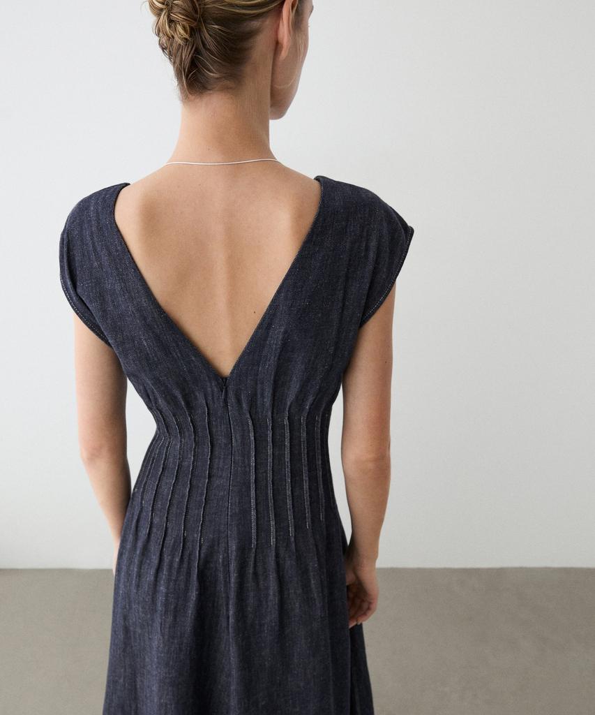 Masimodutti Denim Midi Dress