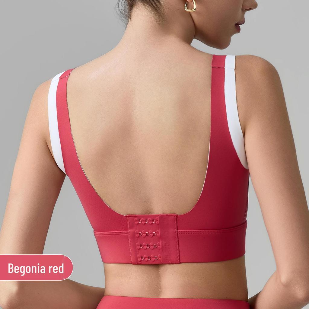 Women's Color Block Sports Bra with Chest Pads - U-Shaped Back Yoga Tank 2026