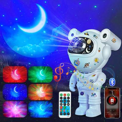Astronaut Star Galaxy Projector Lamp Nebula Moon Sky Night Light With Bluetooth Speaker 360°Adjustable Remote Control Timer