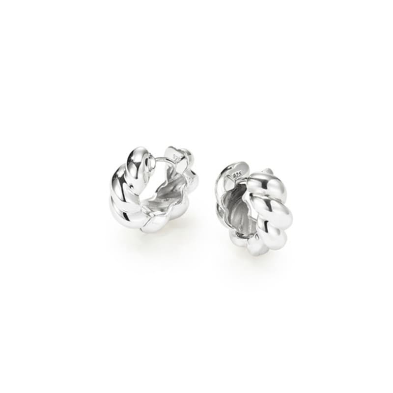 FINDELISE 925 Bold Croissant One-Touch Earrings