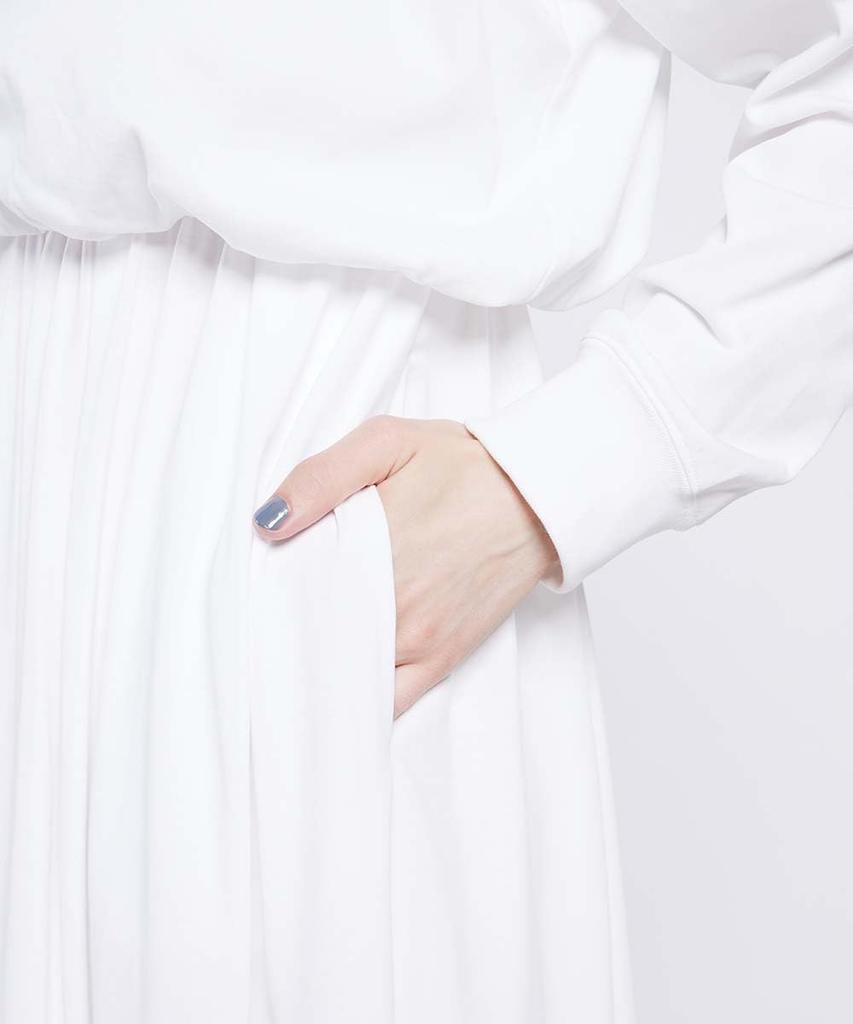 Standard Waist Gathered Long Dress [Double Clothing] [ESSENTIAL]