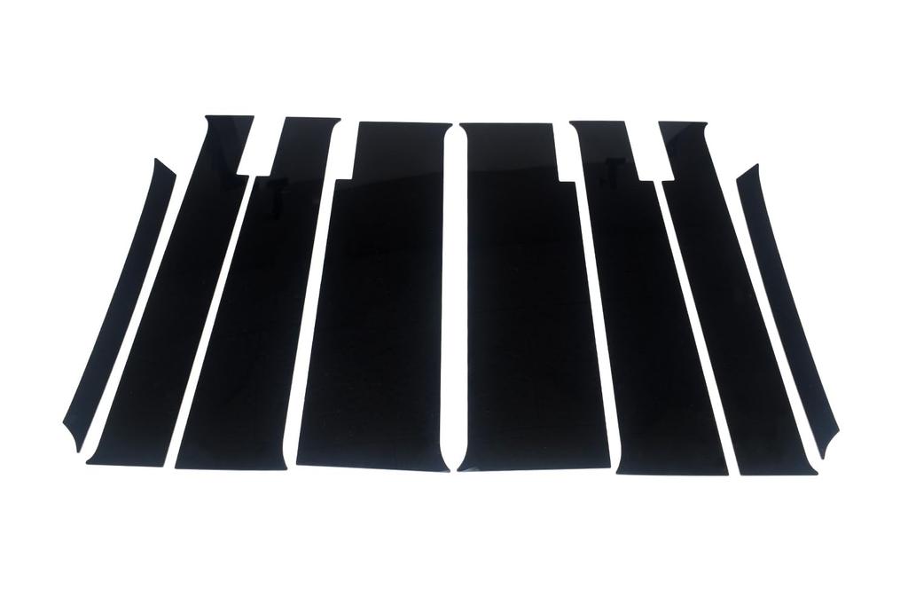 SecondStage B-stolpedeksel for Daihatsu Move Canvas-kjøretøy med fabrikkside Pianosvart LA800/LA810S (for visirer) - (D017BLK)