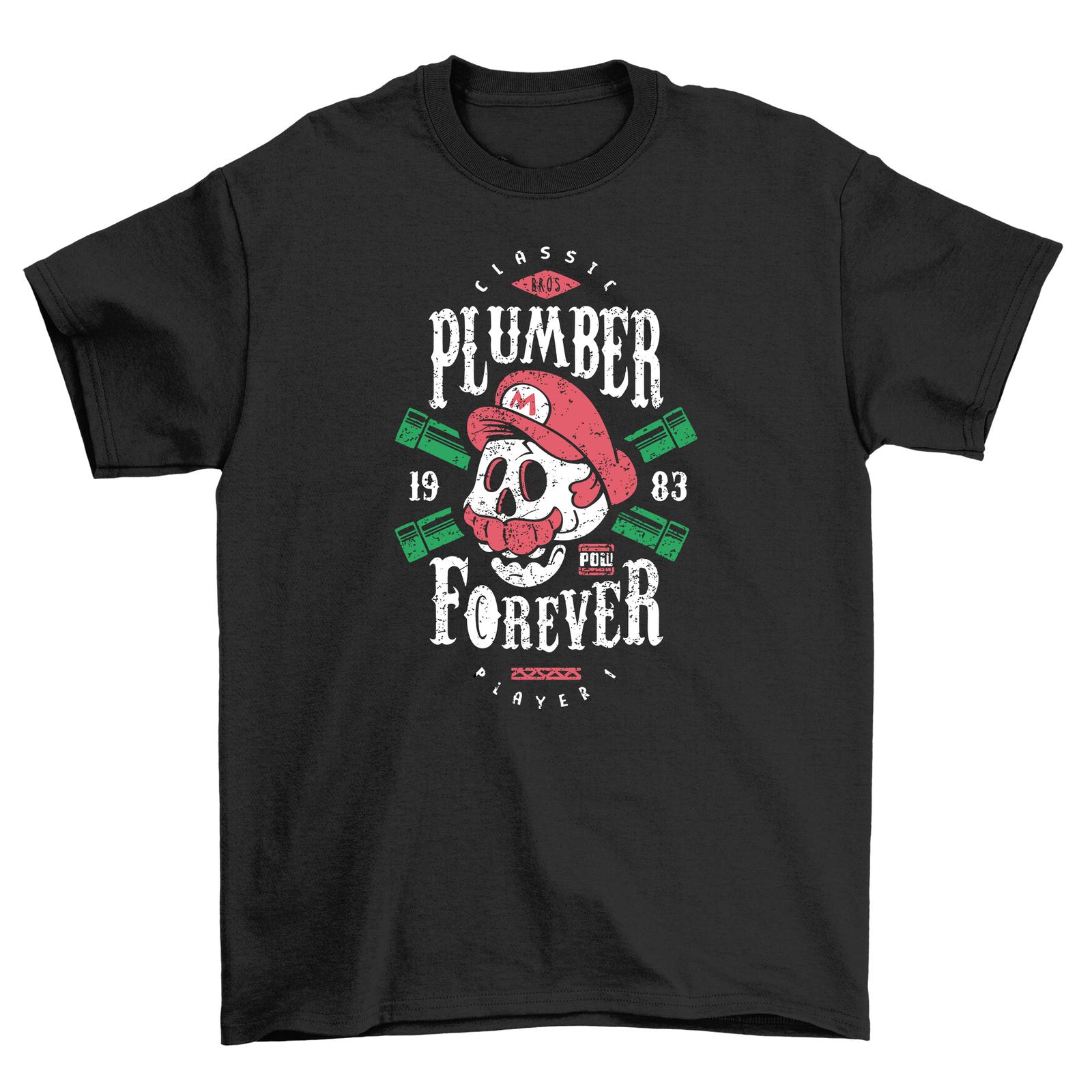 Plumber Forever Tee - Unleash Your Inner Fixer! Funny T-Shirt Mens Womens Tees Top, 100% Cotton, Unis 4XL