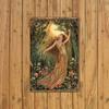Vintage Metal Tin Sign - Garden Maiden Decor for Indoor/Outdoor, Wall Art In Bedrooms