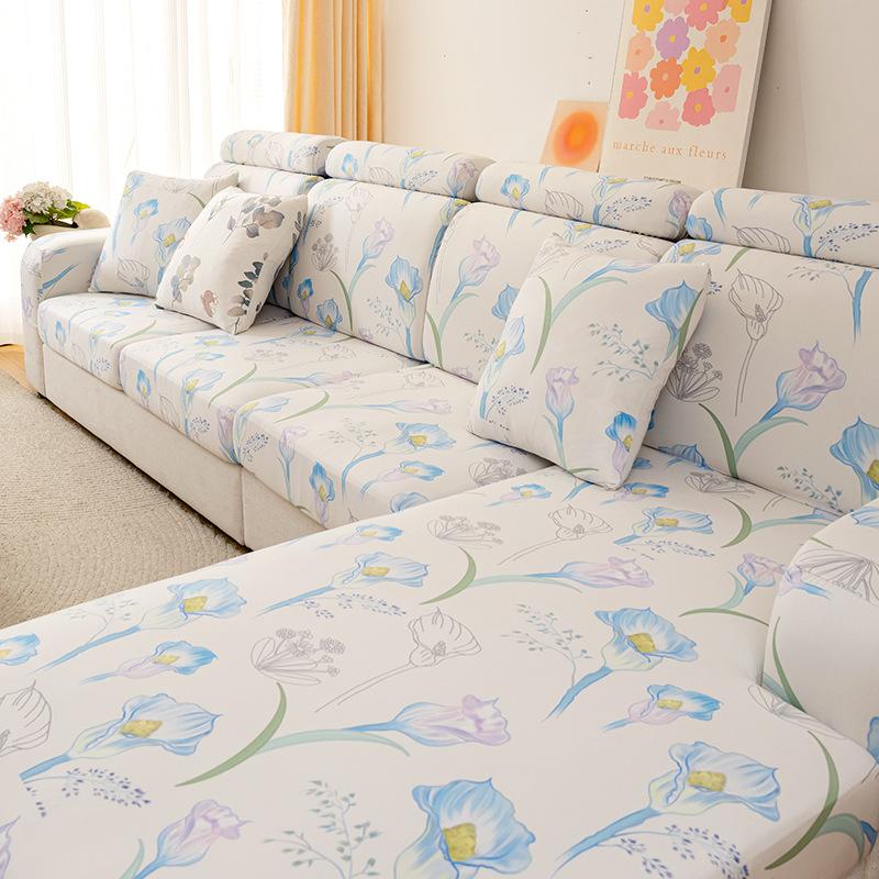 

Летний молочный ледяной шелк чехол для дивана все включено универсальный чехол 2025 новый трехместный одноместный чехол для дивана эластичный чехол 45 * 45Cm pillow cover