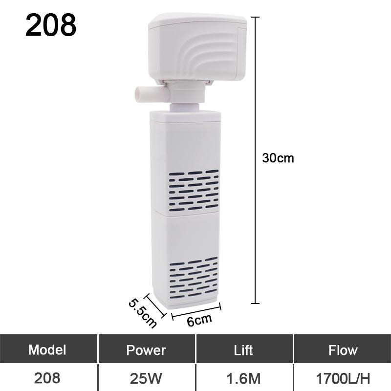 Aquarium Filter Pump Fish Tank Submersible Silent Air Oxygen Aerator Water Change Pump Aquarium Air Pump Wave Maker 220v