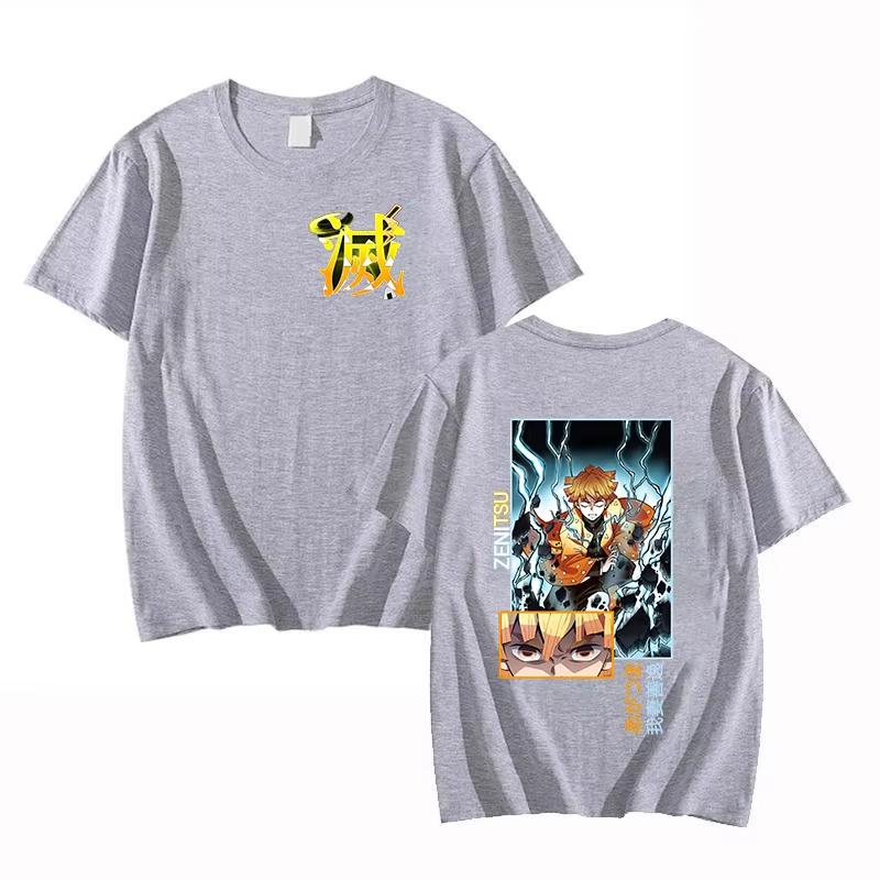 Hot Anime Agatsuma Zenitsu Print T-shirt Women Men Summer Casual Short Sleeve Shirt Fashion Loose Tops