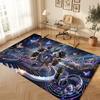 Music Theme Soft Crystal Velvet Rug Custom Name & Text Print Non Slip Floor Rug for Bedroom Living Room