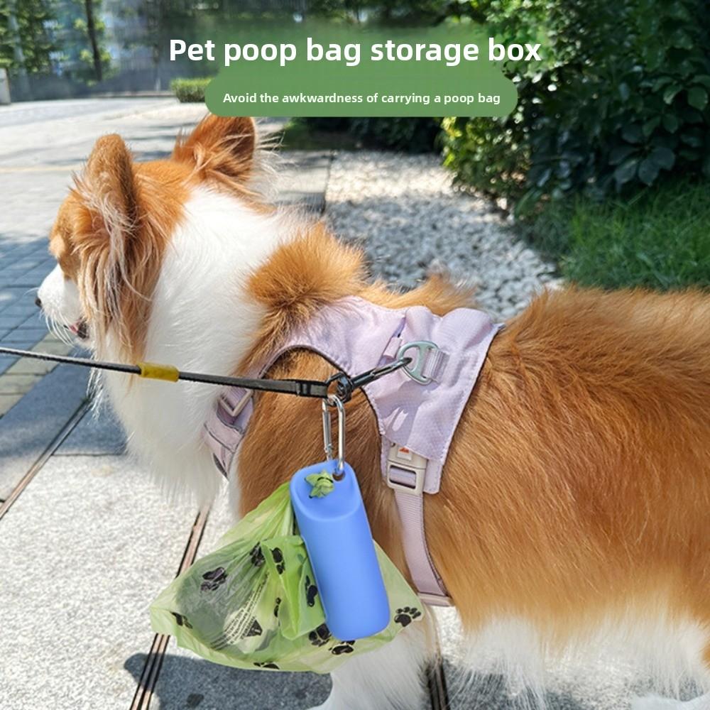 New Silicone Dog Poop Bags Holder Hands-Free Leak Proof Dog Bags Dispenser Multi-functional Garbage Bag Clip Pet Supplies