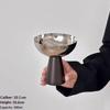 Stainless Steel Pedestal Dessert Bowl With Shiny Mirror Surface And Stable Wooden Base Perfect For Serving Ice Cream Pudding