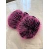 Autumn and winter imitation fox hair leopard print slippers women's warm fluffy plush cotton slippers