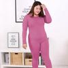 Set Termico Caldo 2 Pezzi Alta Qualità Taglie Forti Donna Long Johns Monocolore Set Sagomati M 10XL