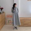 Abito a Maglia con Cappuccio Taglie Forti - Donna Lungo, Aderente, Sopra il Ginocchio, Vita Alta per Abbigliamento Casual Primavera e Autunno